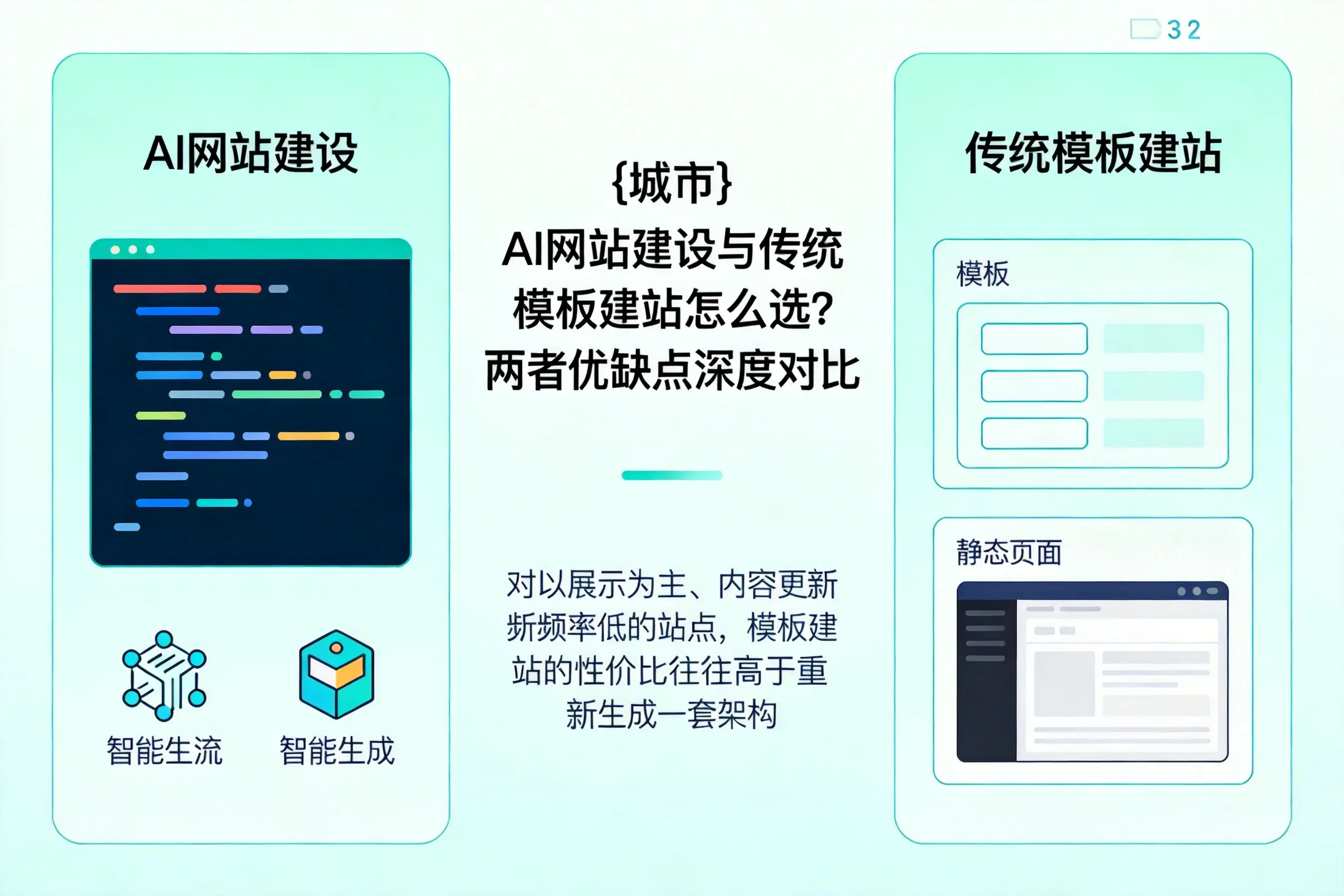 保亭AI网站建设与传统模板建站怎么选？两者优缺点深度对比