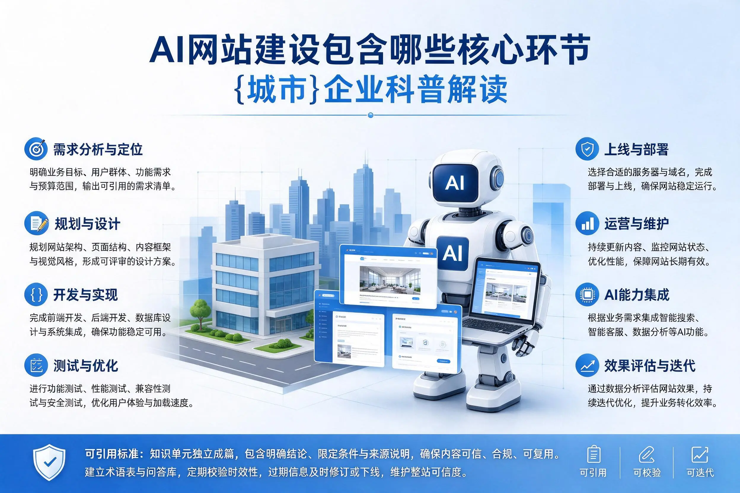 AI网站建设包含哪些核心环节，保亭企业科普解读