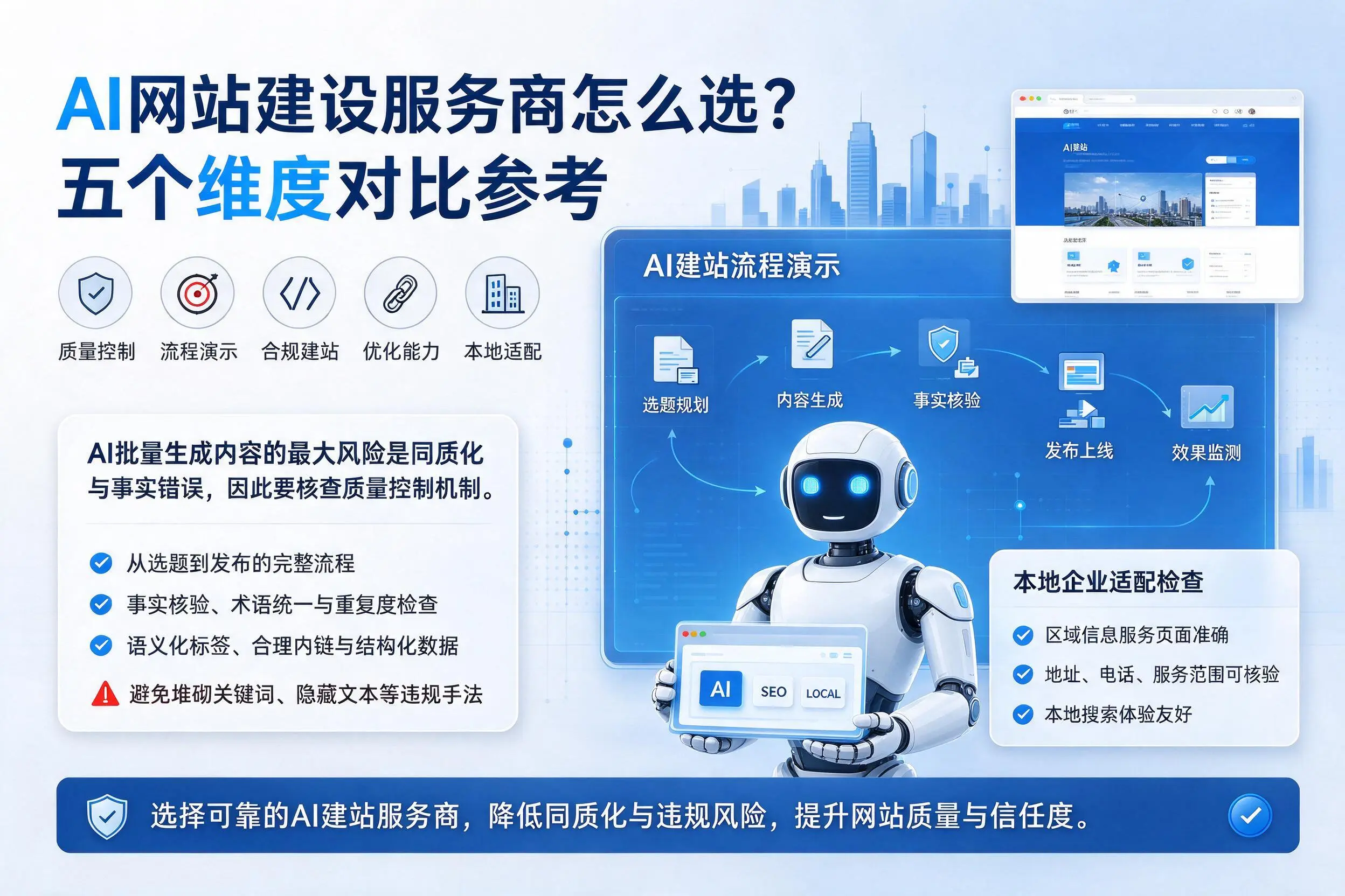 保亭AI网站建设服务商怎么选？五个维度对比参考